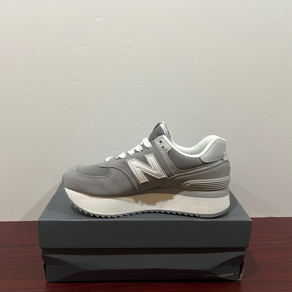 New Balance, 574+, WL574ZSD, Grey & White - Picture 6 of 14